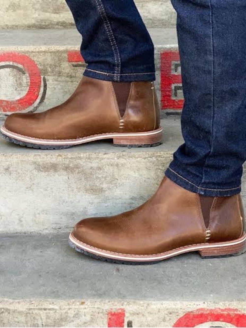 Helm Boots Holt - Dark Natural Size 9.5 / D - 100% Leather